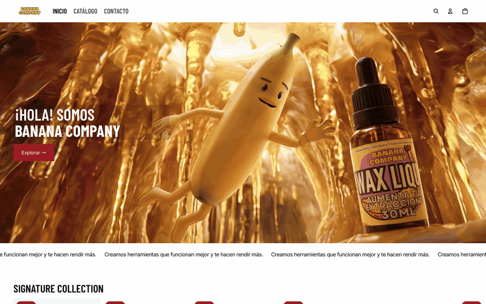 Scroll GIF de Banana Company